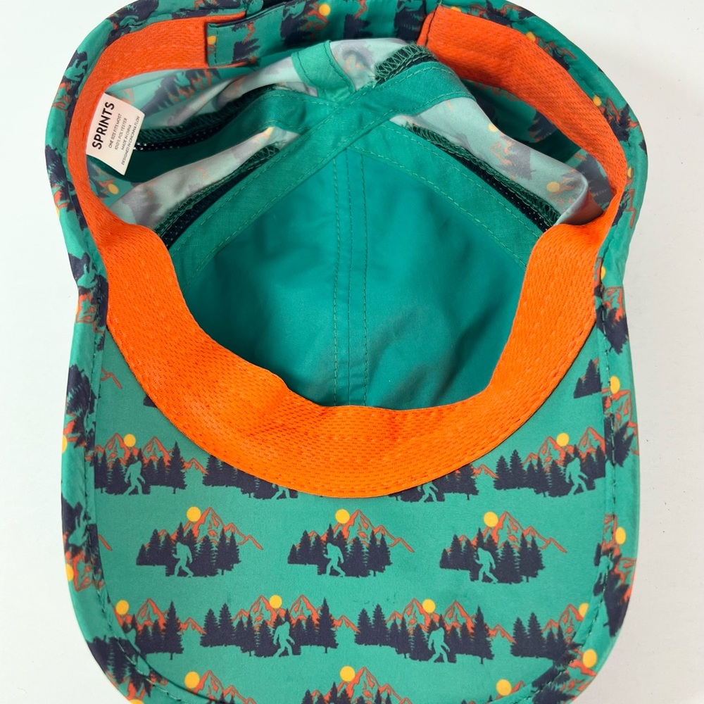 Sprints Bigfoot Running Hat Cap Sasquatch Mountain Forest Print Adjustable OS - Picture 7 of 8
